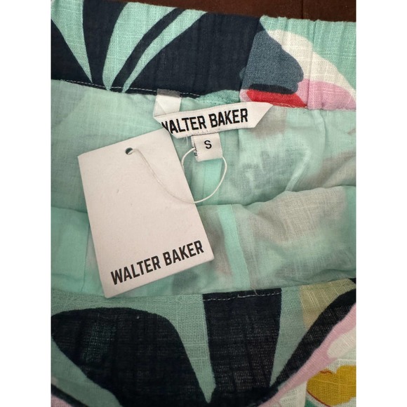 WALTER BAKER NWT $158 Sweet Meadow Blue Teal Cotton Short Size S - Picture 6 of 7